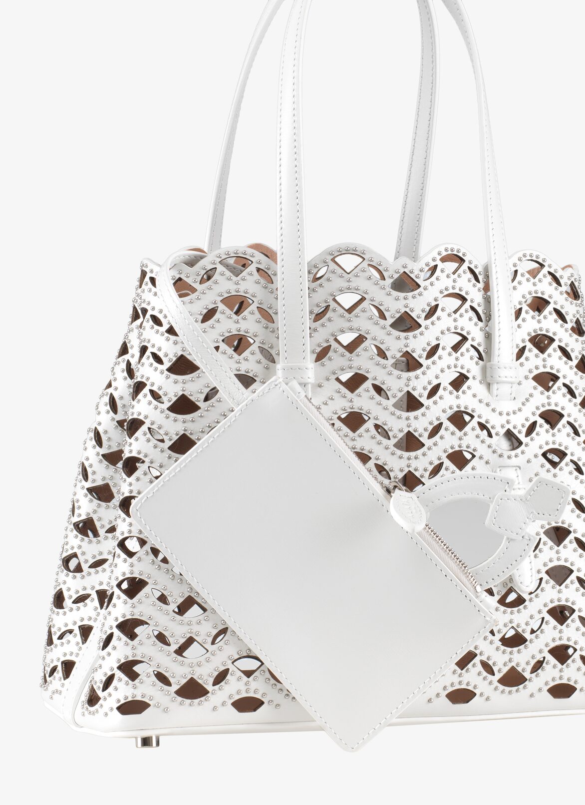 Mina 25 Tote Bag ALAÏA WHITE MINA 25 TOTE BAG